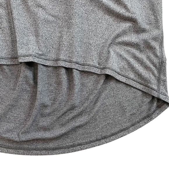 Lululemon Fall In Place Short Sleeve Top High-Low Hem Heathered Black Grey 4 - Picture 5 of 8